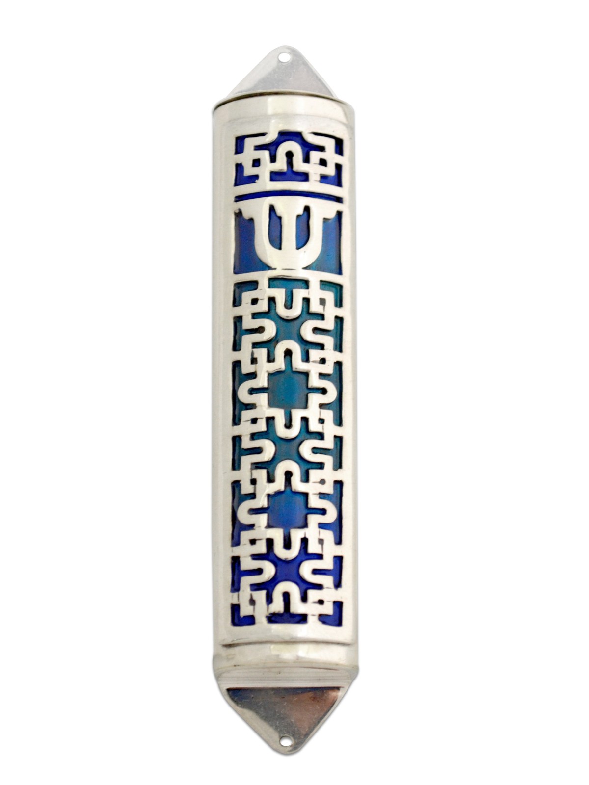 Étui Mezuzah coloré moderne en argent sterling, Avi Nadav Mezuzah