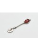 Sterling Silver Nature Spoon with Carnelian Stone , Birth &amp; Brit M