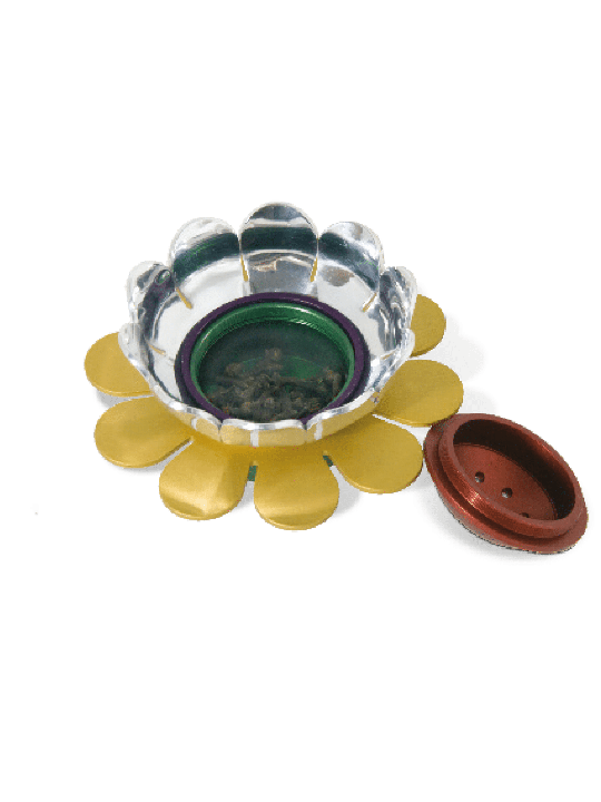 Salière tournesol avec finition mate, pendaison de crémaillère juive, Israël