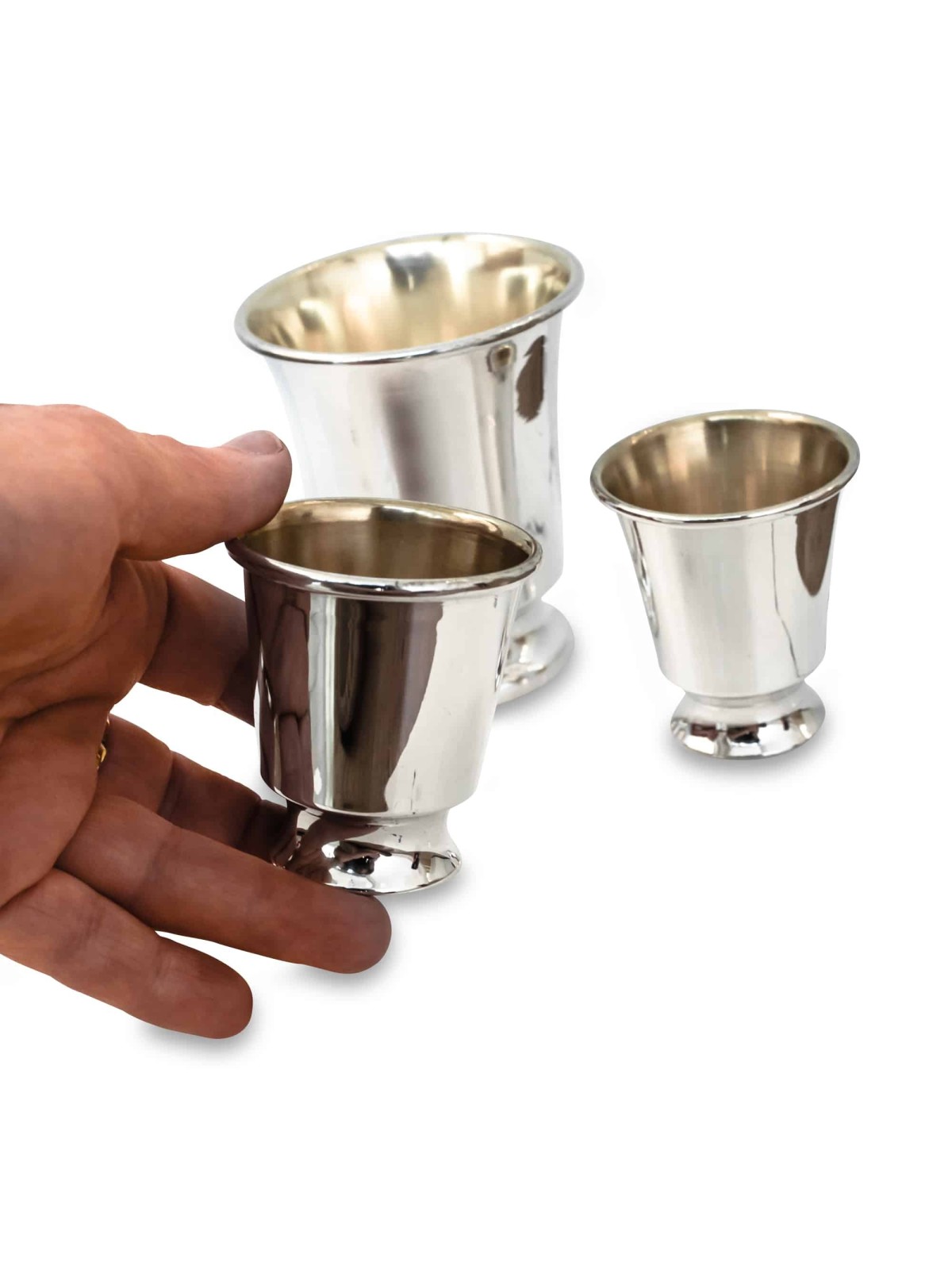 925 Tasse à liqueur simple en argent sterling, cadeaux de Pâque, Judaï israélien