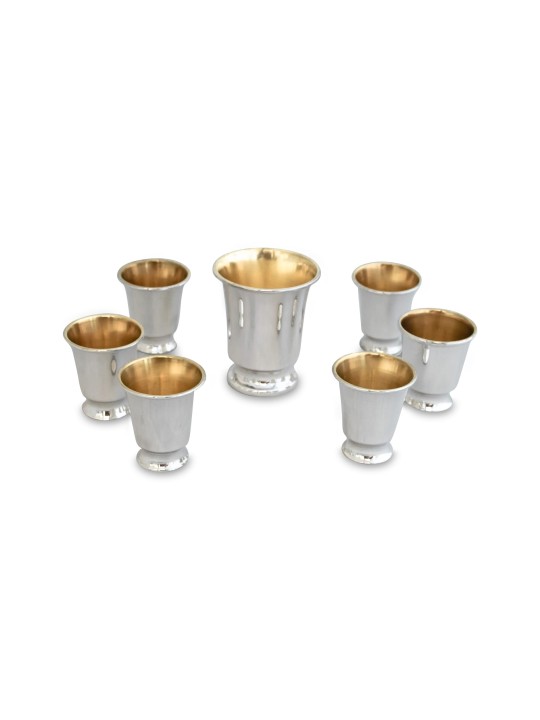 925 Tasse à liqueur simple en argent sterling, cadeaux de Pâque, Judaï israélien