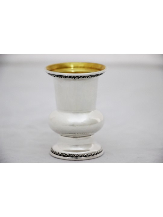 Petite tasse de kiddouch en argent sterling élégante, cadeaux de Pâque, J israélien
