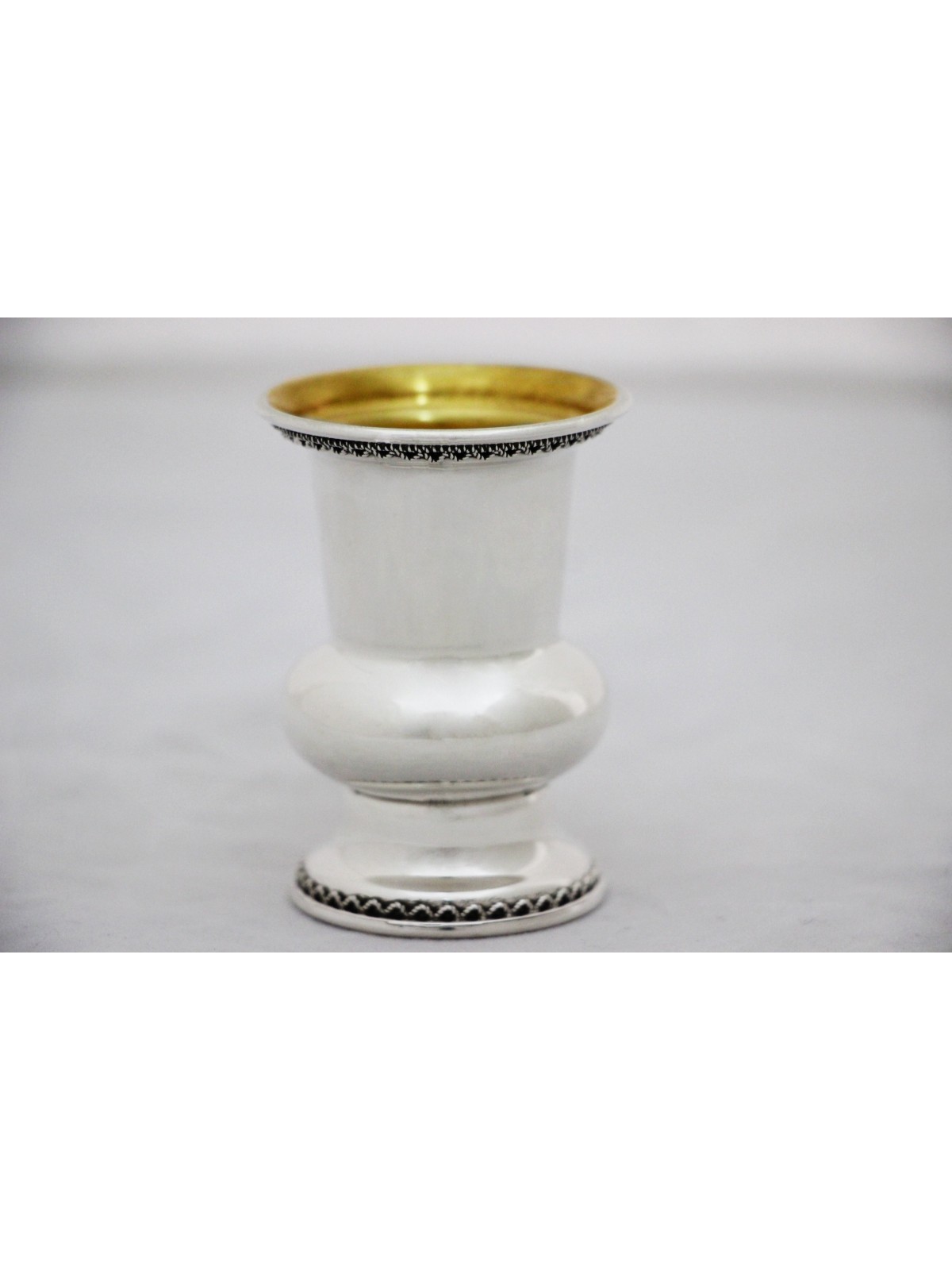Petite tasse de kiddouch en argent sterling élégante, cadeaux de Pâque, J israélien
