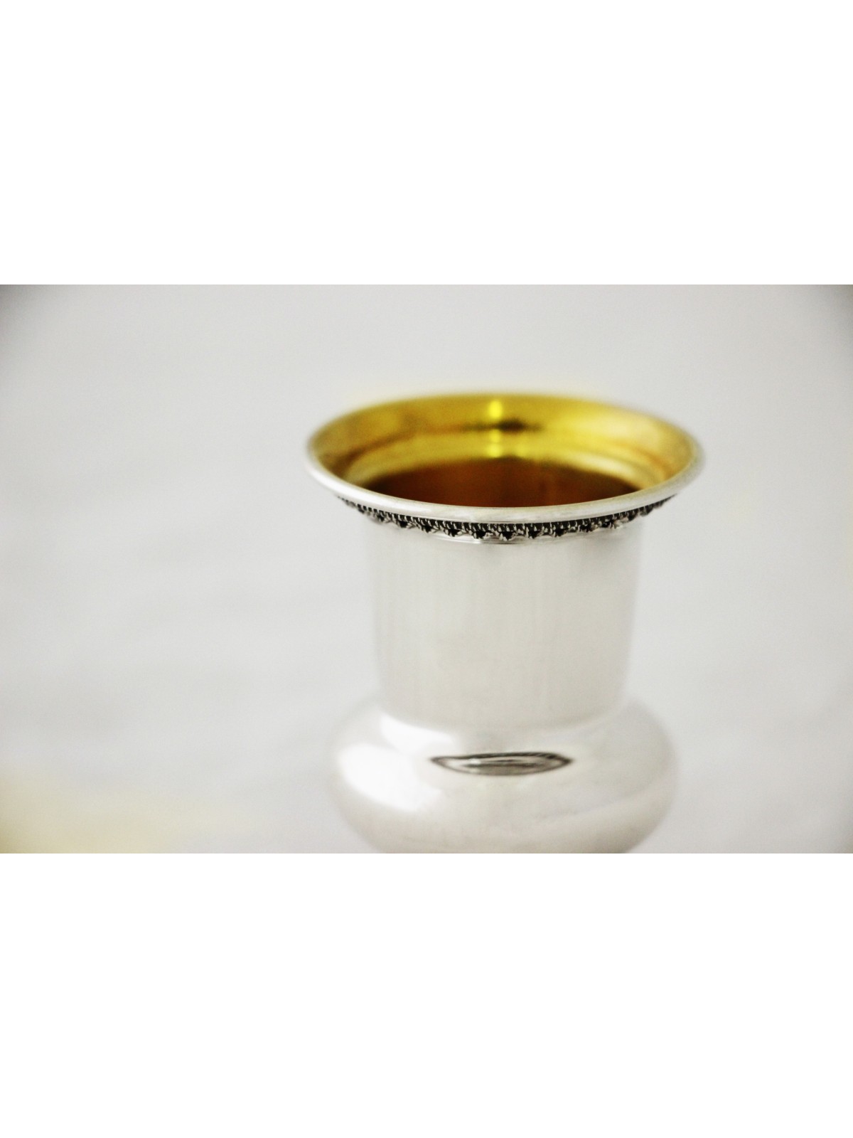 Petite tasse de kiddouch en argent sterling élégante, cadeaux de Pâque, J israélien