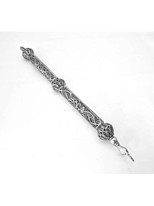 Elegant Filigree Mid Size Sterling Silver Torah Po , Passover Gifts ,