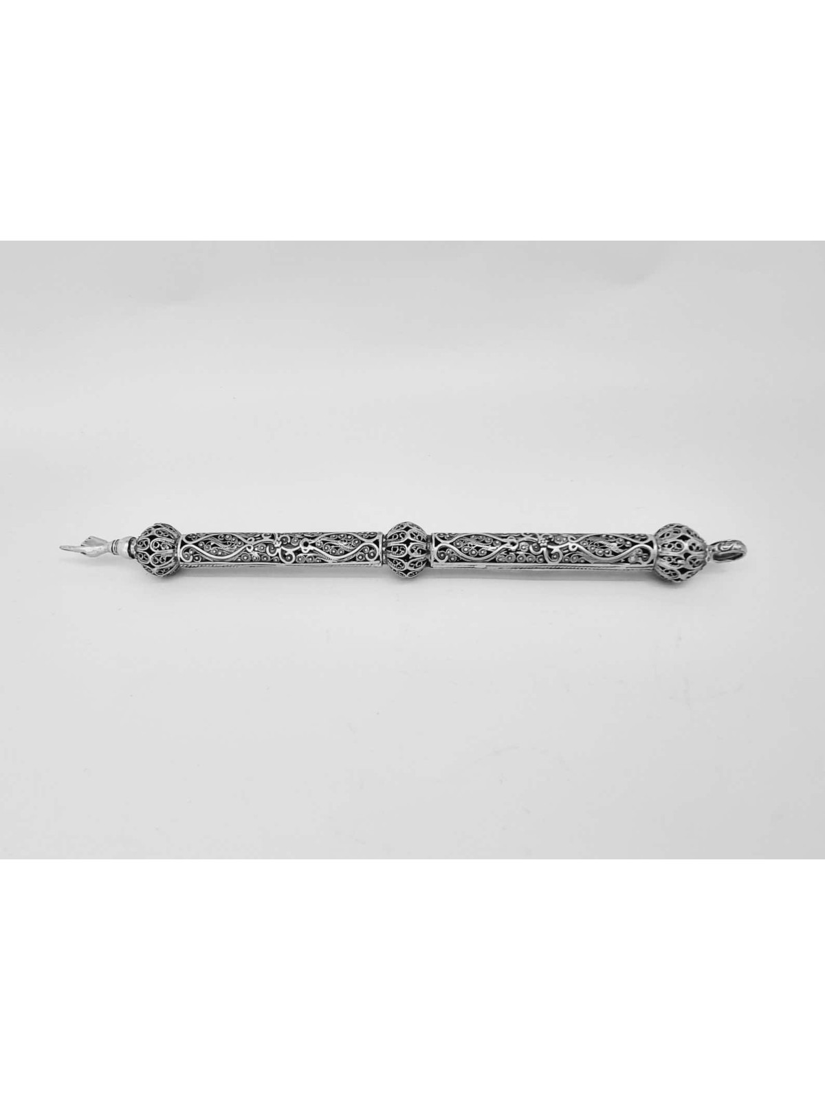 Elegant Filigree Mid Size Sterling Silver Torah Po , Passover Gifts ,