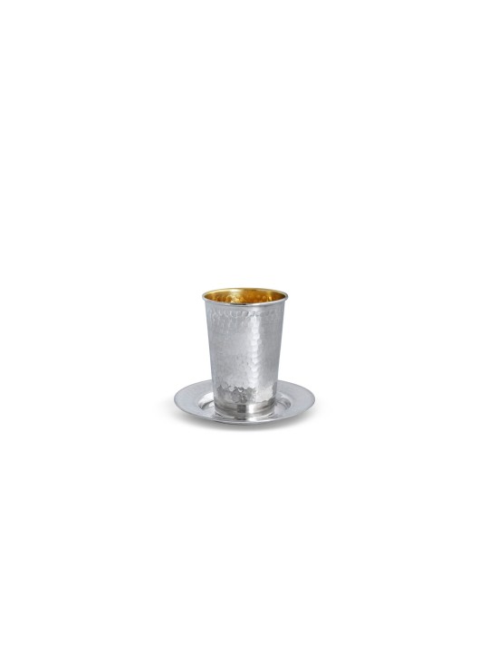 Sterling Silver Mid Sized Hammered Kiddush Cup , Passover Gifts , Isra