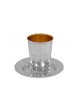 Coupe de Kiddouch martelée de taille moyenne en argent sterling, cadeaux de Pâque, Isra
