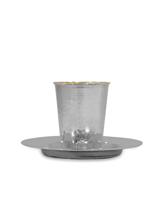 Sterling Silver Mid Sized Hammered Kiddush Cup , Passover Gifts , Isra