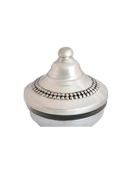 Honey dish made of Sterling silver with delicate B , Tu B'Av Gifts , I