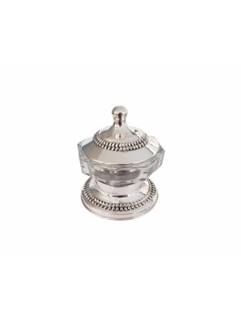 Adorable plat de miel en argent sterling et en verre pour Ro , Tu B'Av Gifts , I