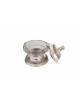 Adorable plat de miel en argent sterling et en verre pour Ro , Tu B'Av Gifts , I