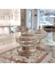 Adorable sterling silver & glass honey dish for Ro , Tu B'Av Gifts , I