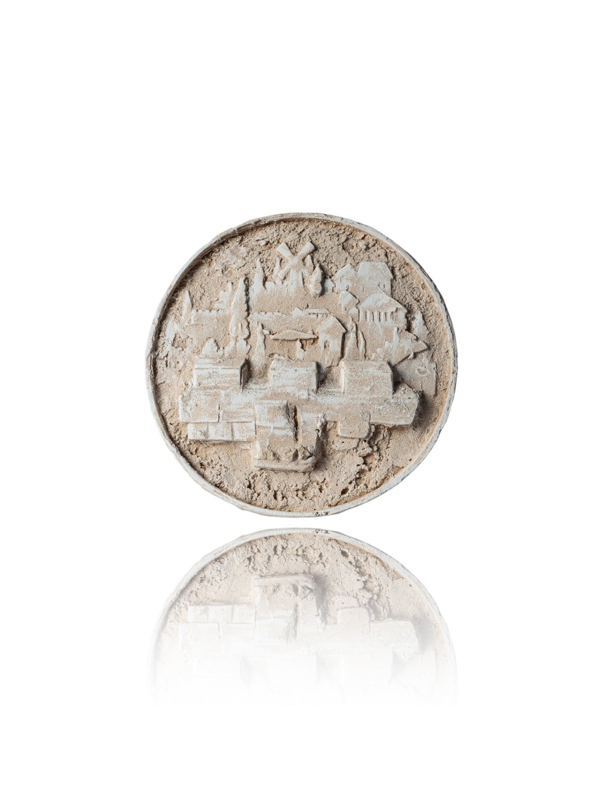 Mishkenot Sha'ananim Cement Sculpture - Judaica Ar , Shalom Sofer , Is