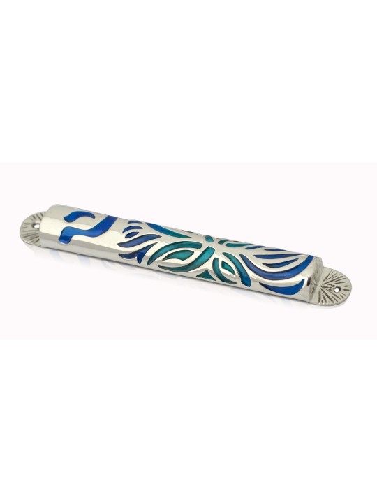 Étui Mezouza coloré unique en argent sterling, pour rouleaux de 7 cm, Israël