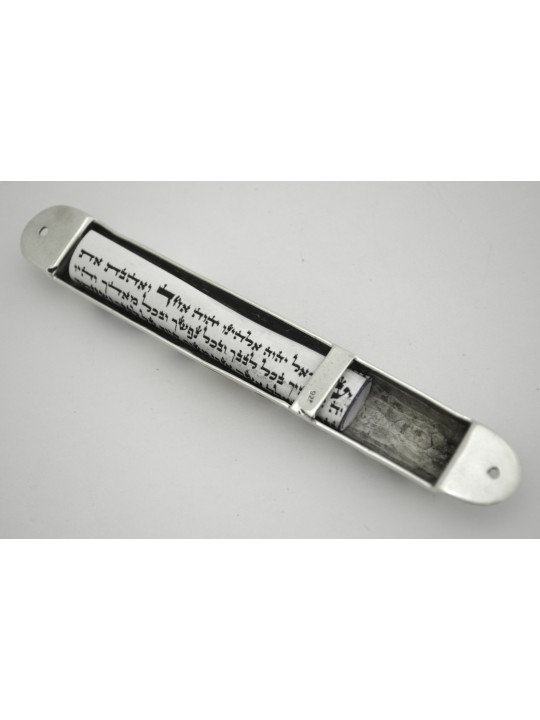 Étui Mezouza coloré unique en argent sterling, pour rouleaux de 7 cm, Israël