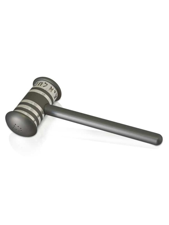 Unique Aluminum Salt and Pepper Gavel , Jewish Housewarming , Israeli