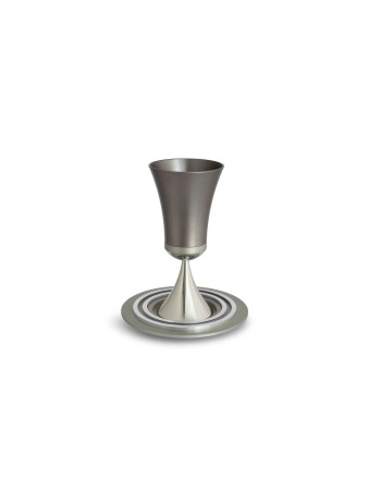 Personalization Kiddush Aluminum Set , Modern Kiddush Cups , Israeli J