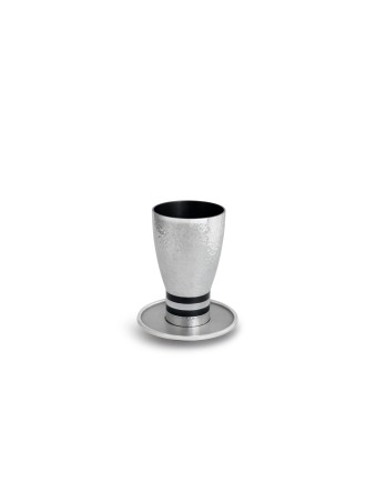 Tasse élégante martelée moderne personnalisée de Kiddush, tasses modernes de Kiddush