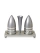 Ensemble en aluminium en forme de fusée de sel et de poivre, pendaison de crémaillère juive,