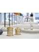 Salt and Pepper Aluminum Tableware with Shiny Ring , Jewish Housewarmi