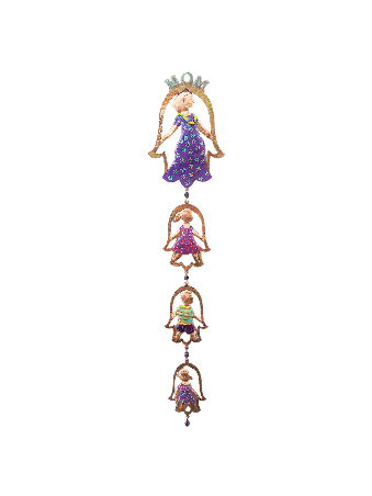 Unique 3D MOM Hamsa avec son mobile familial, Hamsa Wall Art, israélien