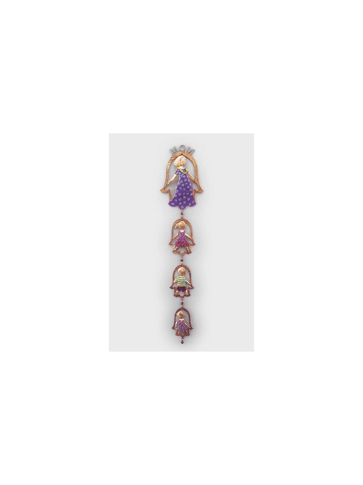 Unique 3D MOM Hamsa avec son mobile familial, Hamsa Wall Art, israélien