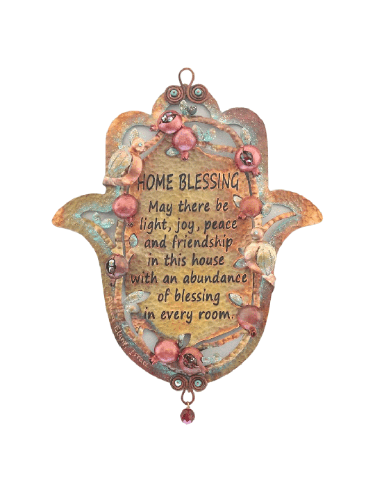 Floral coloré unique « Main de Fatima », Hamsa Wall Art, Jud israélien