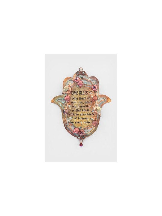 Floral coloré unique « Main de Fatima », Hamsa Wall Art, Jud israélien