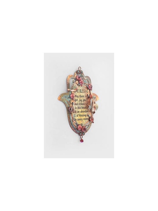 Floral coloré unique « Main de Fatima », Hamsa Wall Art, Jud israélien