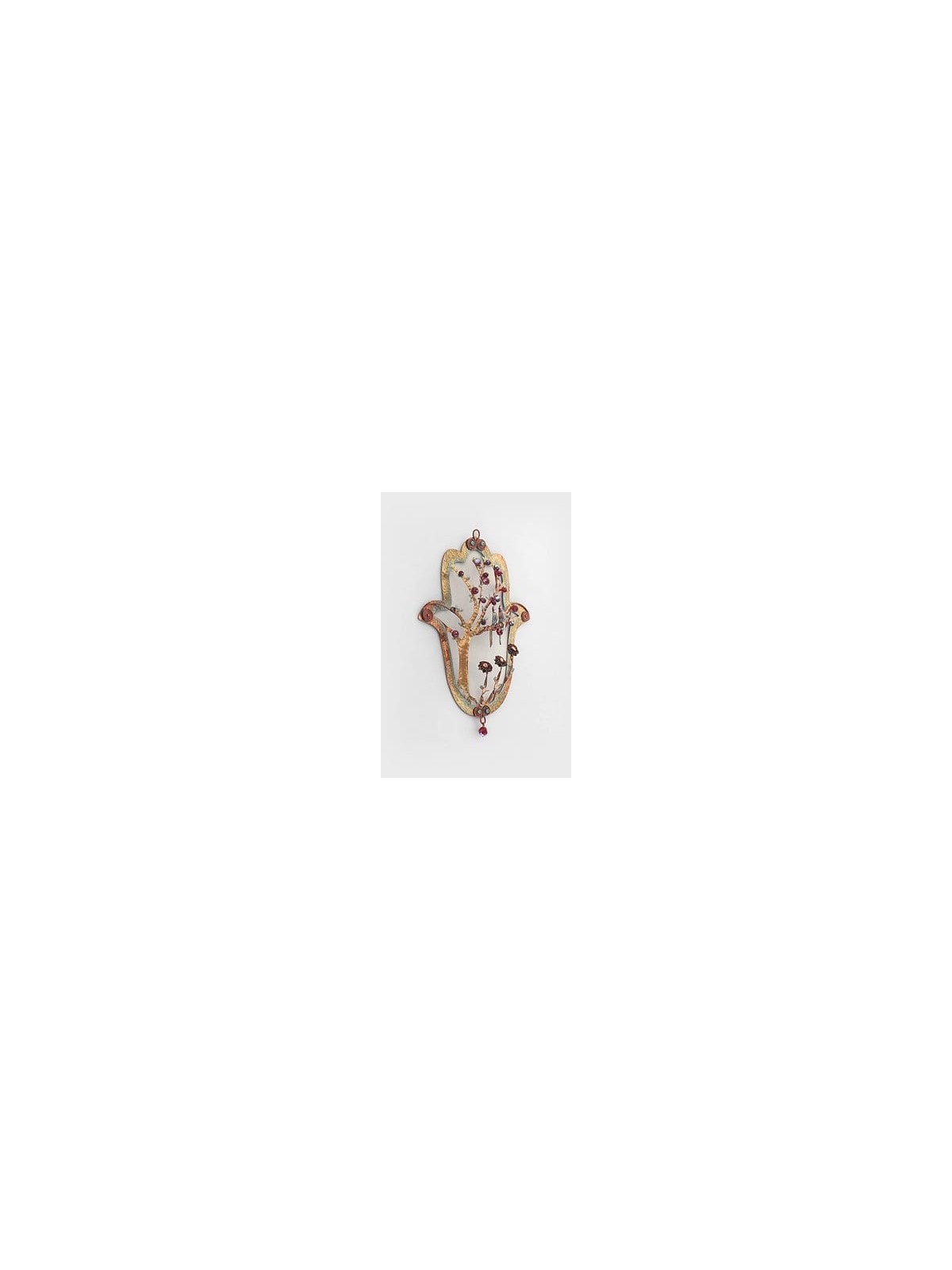 Unique Hollow Colorful Hamsa With Tree Decoration , Jewish Wedding Gif