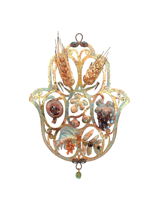 Magnificent Hollow Colorful Hamsa With Seven Speci , Tu B'Av Gifts , I
