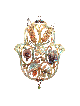 Magnificent Hollow Colorful Hamsa With Seven Speci , Tu B'Av Gifts , I