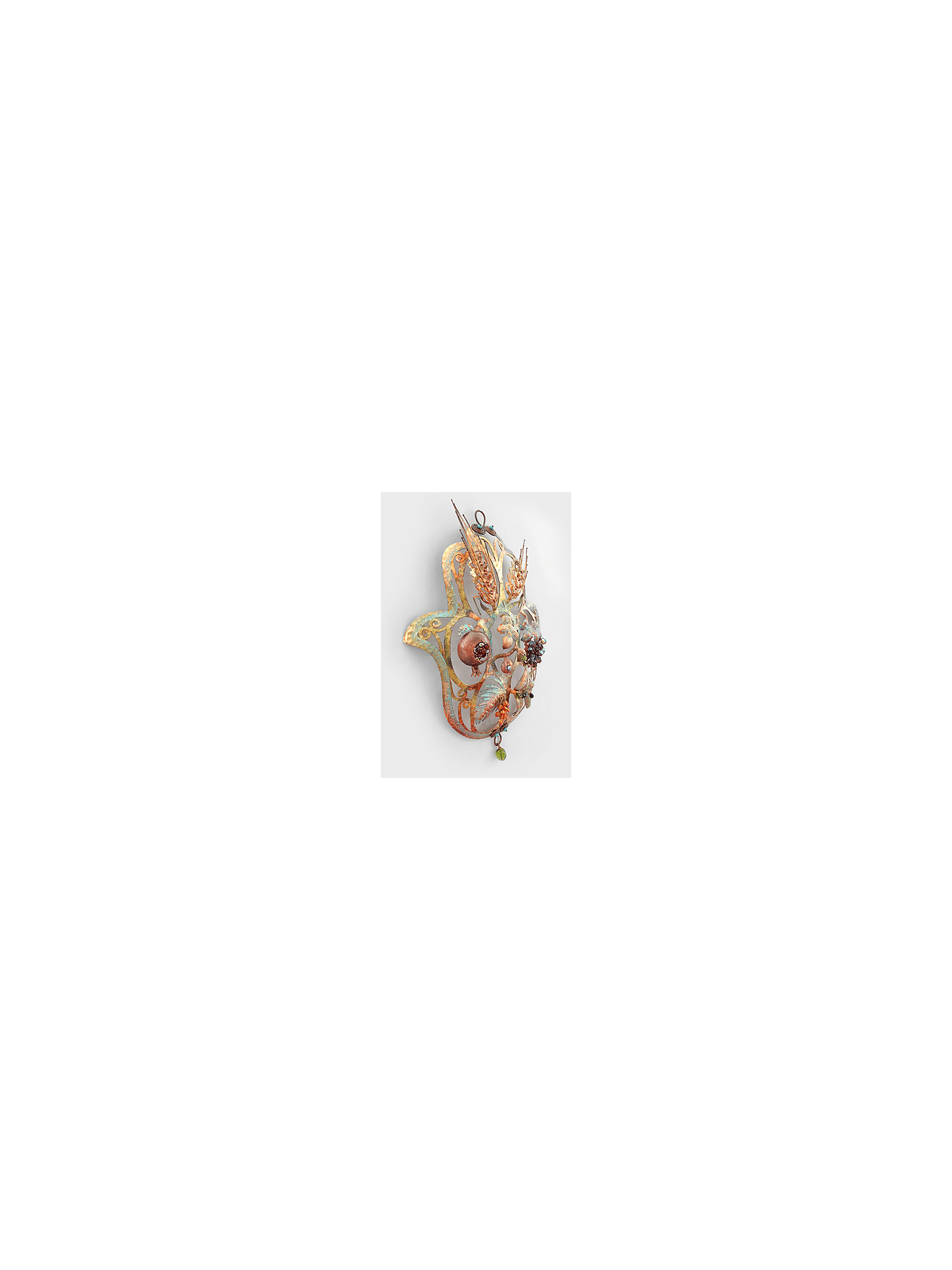 Magnificent Hollow Colorful Hamsa With Seven Speci , Tu B'Av Gifts , I