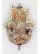 Magnifique Hamsa Creuse Colorée Avec Sept Speci, Cadeaux Tu B'Av, I
