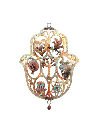 Meaningful 3D Hollow Hamsa With Seven Blessings , Jewish Wedding Gifts