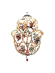 Hamsa creuse 3D significative avec sept bénédictions, cadeaux de mariage juif