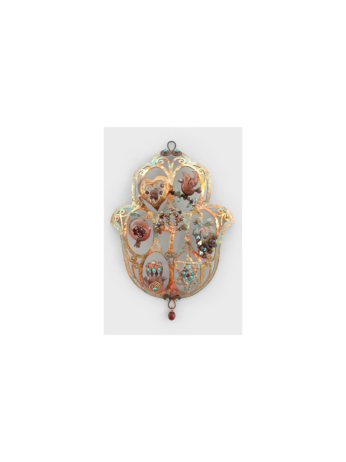 Meaningful 3D Hollow Hamsa With Seven Blessings , Jewish Wedding Gifts