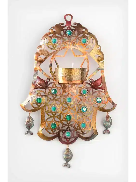 Grand chandelier et étoiles de David Hamsa Wall Ha , Hamsa Wall Art ,