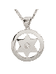 Yellow Gold Star of David Small Pendant , Add 14K Chain , Israeli Juda
