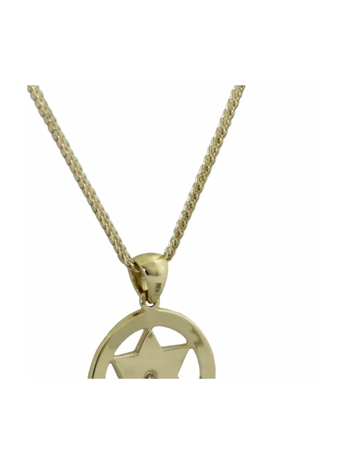 Yellow Gold Star of David Small Pendant , Add 14K Chain , Israeli Juda