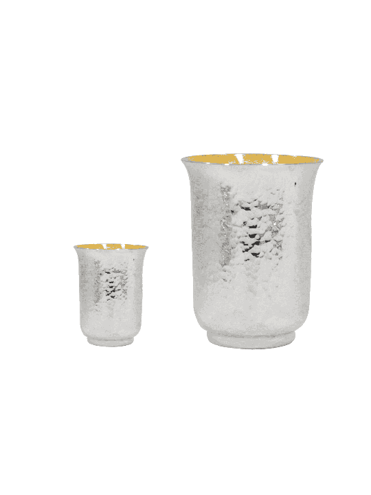 925 Petite tasse à liqueur martelée en argent sterling, cadeaux de Pâque, Israël