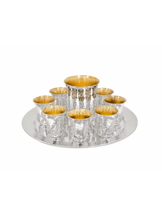 925 Petite tasse à liqueur martelée en argent sterling, cadeaux de Pâque, Israël