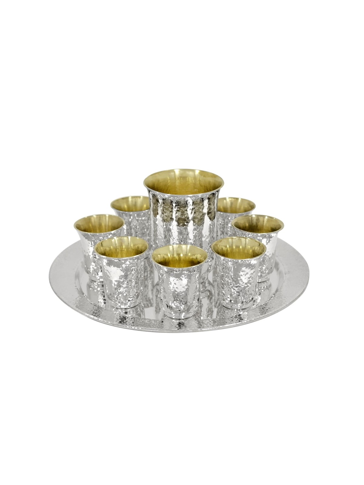 925 Petite tasse à liqueur martelée en argent sterling, cadeaux de Pâque, Israël
