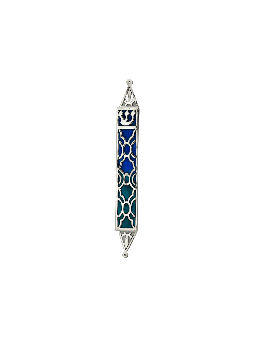 Étui Mezuzah coloré en argent sterling 925, étuis Avi Nadav Mezuzah,