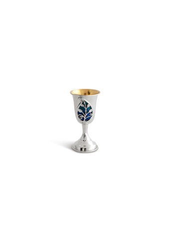 Tasse de Kiddouch unique en argent sterling pour bébé avec couleur, cadeaux de Pâque,