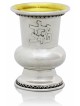 Petite coupe de Kiddouch incurvée unique en argent avec filig, cadeaux de Pâque,