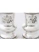 Unique Curved Silver Petite Kiddush Cup with Filig , Passover Gifts ,