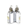 Silver Plated with Gold Accents Cylinder Torah Case wit... | Figurines