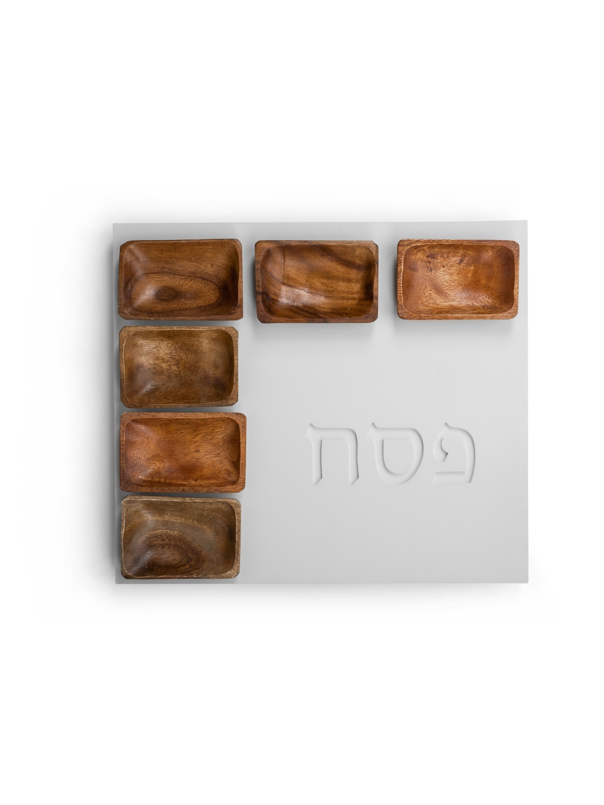 Plaque de Seder minimaliste en béton solide avec, cadeaux de Pâque,